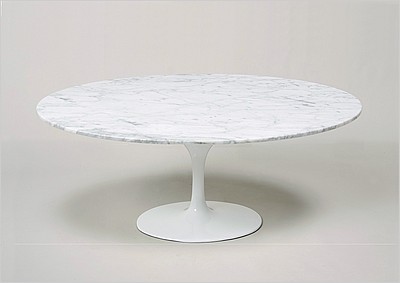 Tulip Dining Table Oval - Imitation Quartz - Large