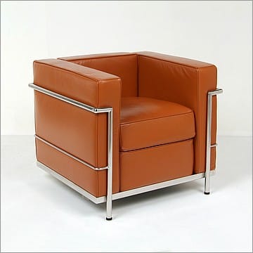 Le Corbusier Style LC2 Chair - Honey Tan - View 1