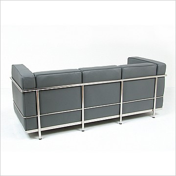 Le Corbusier Style LC2 sofa - Charcoal Gray - View 2