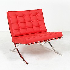 Show product details for Exhibition Chair - Standard Red Leather