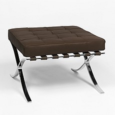 Mies van der Rohe: Exhibition Ottoman - Java Brown Leather