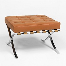 Mies van der Rohe: Exhibition Ottoman - Autumn Tan Leather