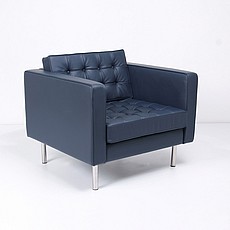 Show product details for Mies van der Rohe Style: Resorhaus Lounge Chair - Navy Blue