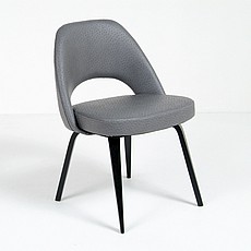 Show product details for Saarinen: Dining Chair Reproduction - Leather