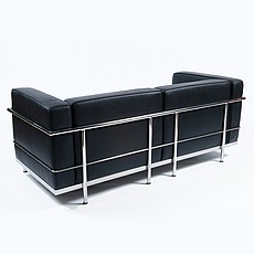 Le Corbusier LC3 Loveseat in Black Leather