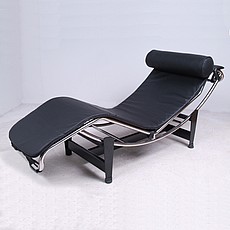 Show product details for Le Corbusier: Chaise Lounge Reproduction -Leather