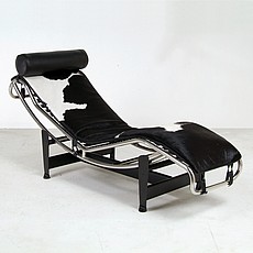 Show product details for Le Corbusier: Chaise Lounge Reproduction - Pony Hide