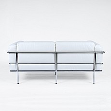 Le Corbusier LC3 Loveseat in White Leather