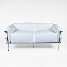 Show product details for Le Corbusier: Grand Confort  Loveseat Reproduction