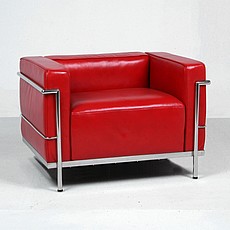 Le Corbusier LC3-Tall Chair in Red Leather