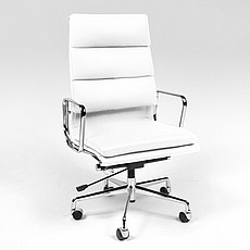 Eames: ePad Soft Pad Office Chair - High Back - Polar White Leather