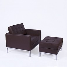 Bauhaus Exhibition Chair Reproduction with Ottoman