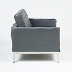 Florence Knoll Chair Reproduction - Gray Leather