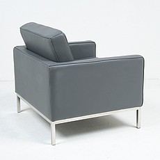 Florence Knoll Chair Reproduction - Gray Leather