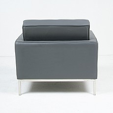 Florence Knoll Chair Reproduction - Gray Leather