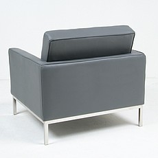 Florence Knoll Chair Reproduction - Gray Leather