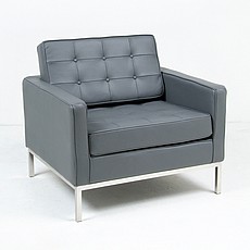 Show product details for Florence Knoll: Lounge Chair Reproduction - Leather
