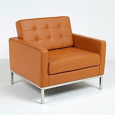 Florence Knoll Chair Reproduction - Tan Leather
