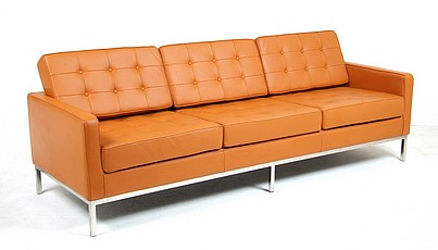 Show product details for Florence Knoll: Sofa Reproduction - Leather