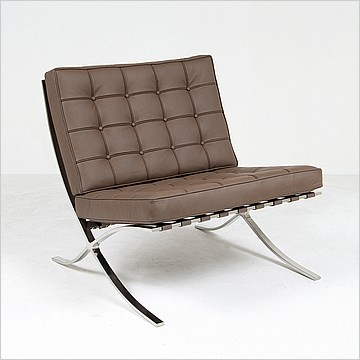 Exhibition Chair - Taupe Leather