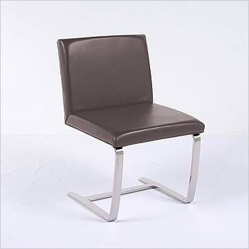 Mies van der Rohe Style: Executive Armless Chair - Java Brown