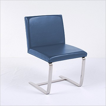 Mies van der Rohe Style: Executive Armless Chair - Navy Blue