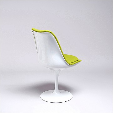 Saarinen Style: Tulip Side Chair - White Shell - Fully Upholstered