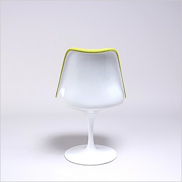 Saarinen Style: Tulip Side Chair - White Shell - Fully Upholstered