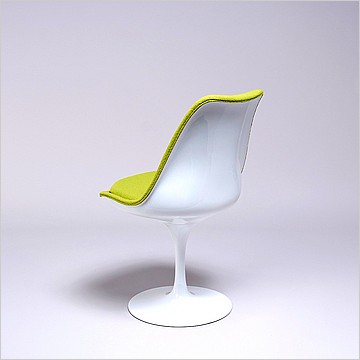 Saarinen Style: Tulip Side Chair - White Shell - Fully Upholstered