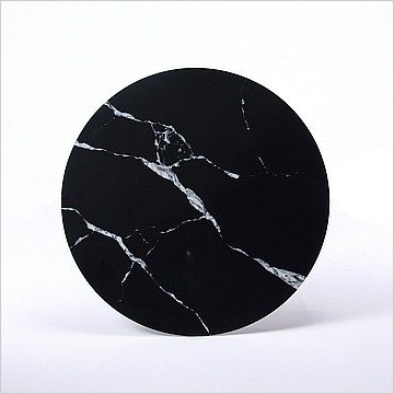 Tulip Dining Table Round - 36 Inch Diameter -  Black Quartz