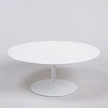 Eero Saarinen Style: Tulip Coffee Table 35 inch Round - Quartz Top