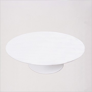 Eero Saarinen Style: Tulip Coffee Table 35 inch Round - Quartz Top