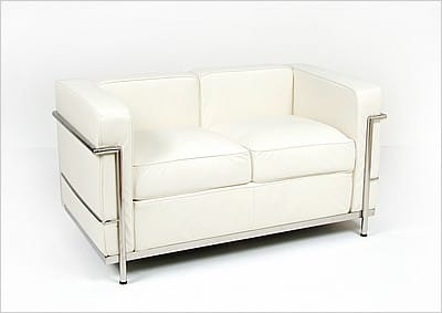 Petite Loveseat - Alpine White Leather