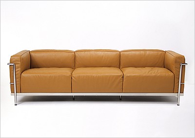 Grande Feather Relaxed Sofa - Earth Tan Leather