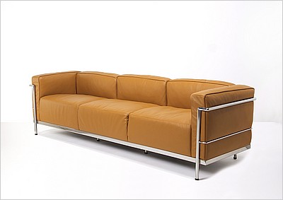 Grande Feather Relaxed Sofa - Earth Tan Leather