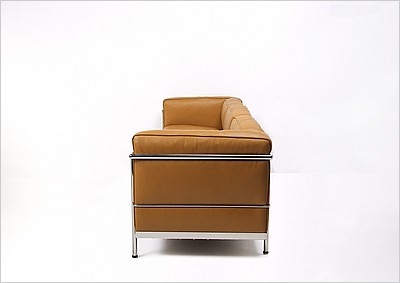 Grande Feather Relaxed Sofa - Earth Tan Leather