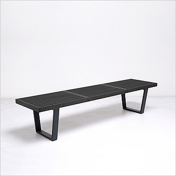Modern Classics George Nelson Slat Bench - Black