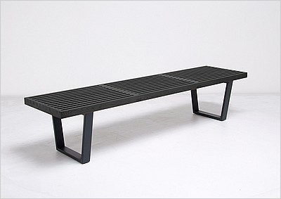 George Nelson Slat Bench - 72 inch - Black