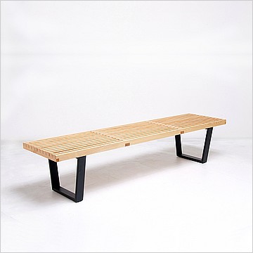 Modern Classics George Nelson Slat Bench - Natural
