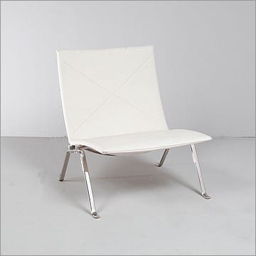 PK22 Lounge Chair - White Leather