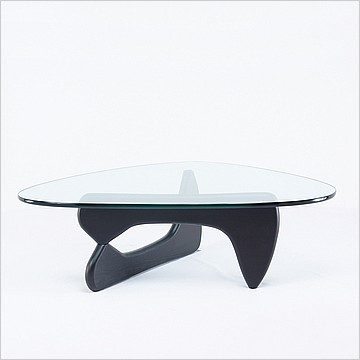 Free Form Coffee Table - Black Finish on Ash Wood