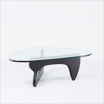 Free Form Coffee Table - Black Finish on Ash Wood