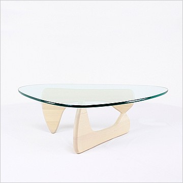 Free Form Coffee Table - White Ash Finish on Ash Wood