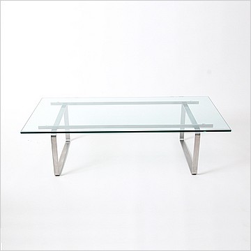 Hans Wegner Coffee Table - Brush Steel