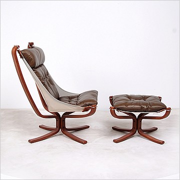 Falcon Chair in Brown Leather