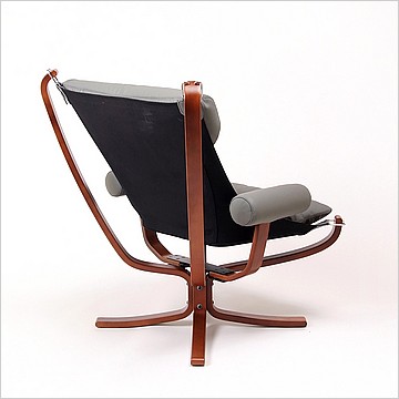 Sigurd Ressell Style: Falcon Chair with Armrests - Wood Frame