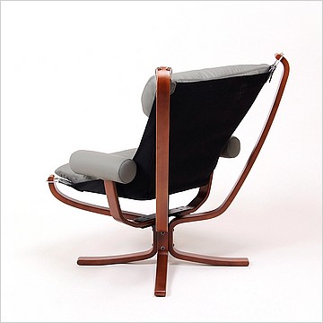 Sigurd Ressell Style: Falcon Chair with Armrests - Wood Frame