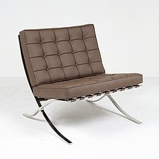Show product details for Exhibition Chair - Taupe Leather
