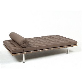 Show product details for Exhibition Daybed - Taupe Leather