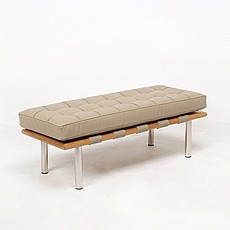 Exhibition Narrow Bench - Parchment Leather